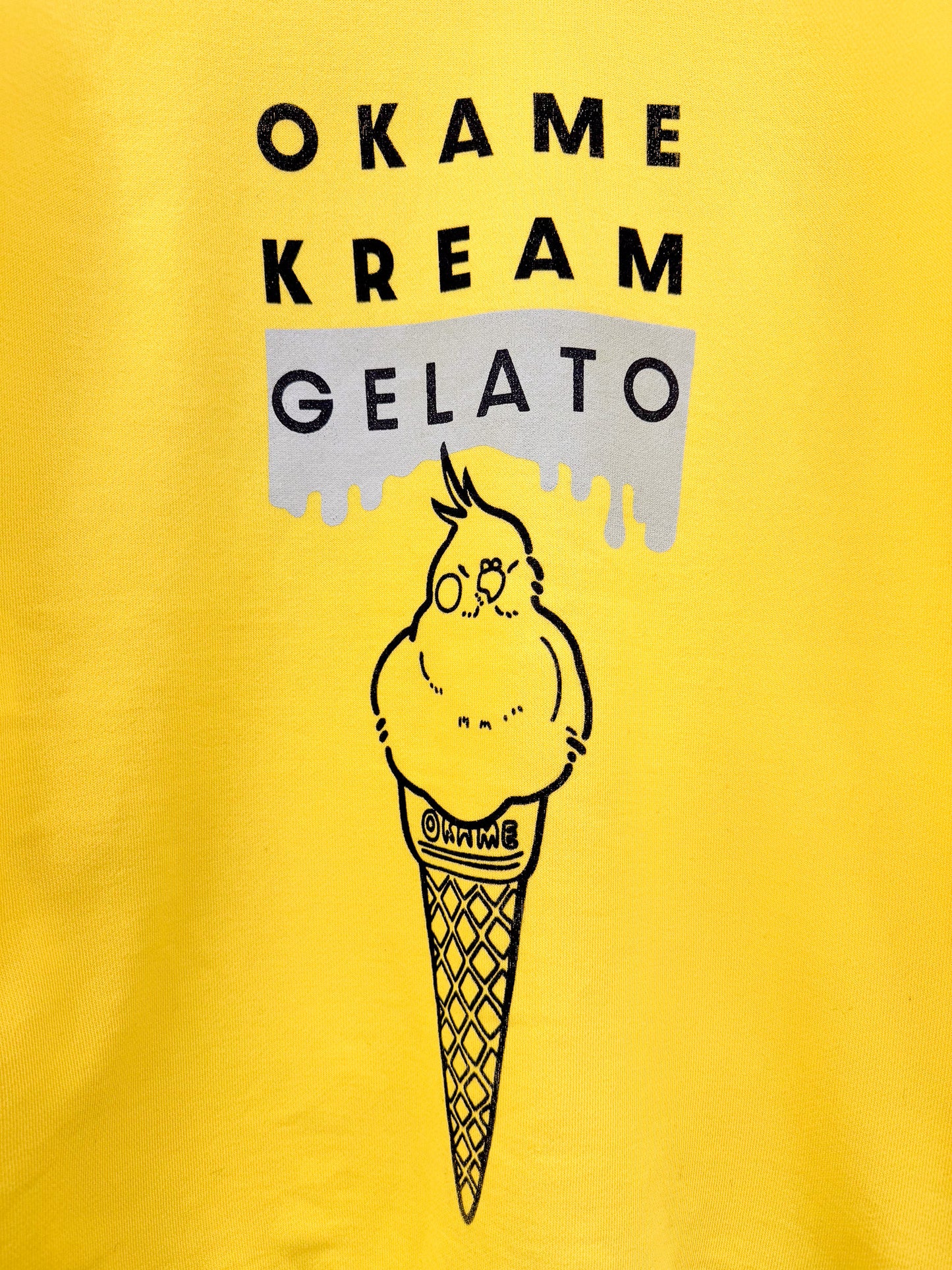 Okame Kream Gelato トレーナー(イエロー)