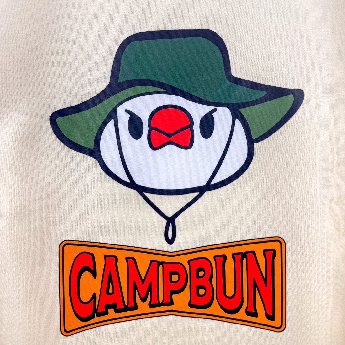 CAMPBUN裏起毛フルカラートレーナー(白文鳥)