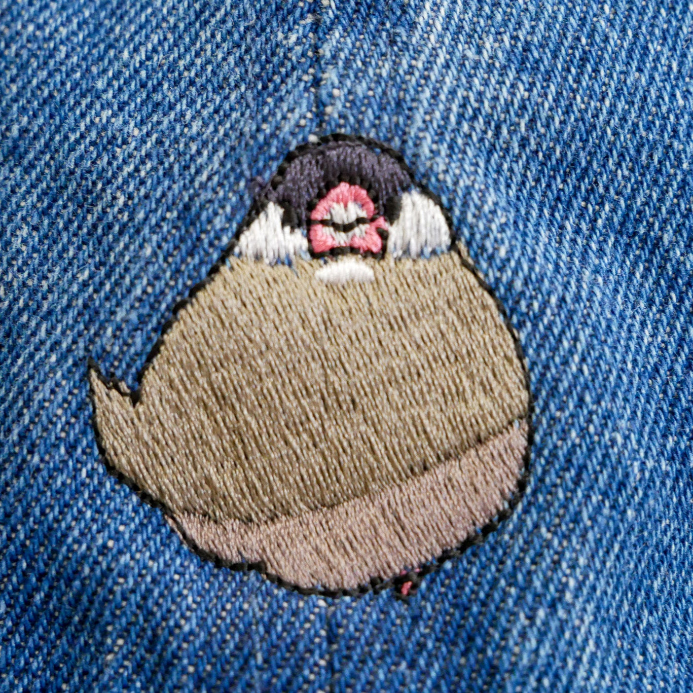 文鳥ローキャップ(デニム)